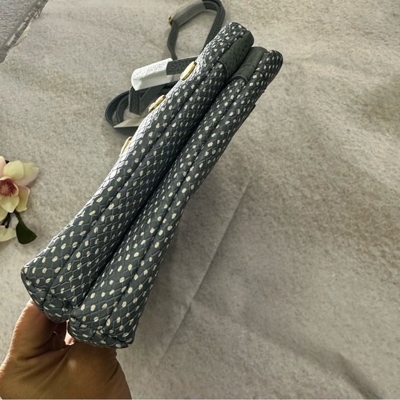 NWT Hammitt Duke Triple Compartment Crossbody Bag, Bay Blue Snake Leather - Picture 10 of 16